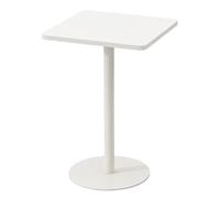 Outdoor Side Table - Small Square Iron Patio Table, Coffee & Negotiation Table for Reception & Tea Bar (White, 60 x 72 cm)