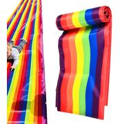 Outdoor Slide Mat - Grass Sliding Tarp | Colorful Heavy-Duty, Rainbow
