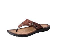 Outdoor Slippers Men's Flip Flops Personality Hundred Flip Flops Korean Version Leisure Sandals Lightweight Outdoor Sandals Classic Retro Sandals Soft Sole Wear Resistant Cool Sandals, brown, 9 UK