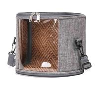 Outdoor Small Pet Bag, Portable Handheld Shoulder Pet Travelling Carrier, Comfortable and Breathable Honeybug Flying Squirrel Bag Guinea Pig Hamster Bag(Gray,L)