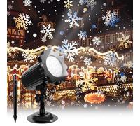 Outdoor Snowflake Projector Light with 180° Rotation, IP65 Waterproof for Christmas, Holiday, Wedding, Garden, and Patio Decor