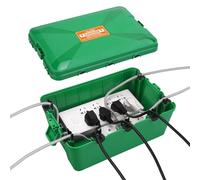 Outdoor Socket Box Waterproof, Blumway IP54 Weatherproof Electrical Junction Box Socket Covers Outdoor Storage Box Extension Cable Box for Outlet,Power Strip,Timer, Holiday Light Extended Line (Green)