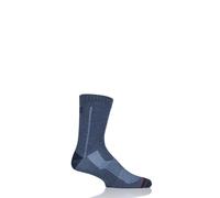 Outdoor Socks Mens 1000 Mile Tactel All Terrain Walking Hiking Blue- 1 Pair Pack