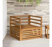 Outdoor Sofa Middle 79x83x73cm Solid Acacia Wood Natural Modular Seat Lacquered