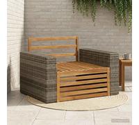 Outdoor Sofa Natural Solid Acacia Wood 78cm Seat Depth Modular Middle For Patio