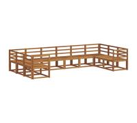 Outdoor Sofa Set 10 pcs Solid Acacia Wood Sectional Furniture Patio vidaXL