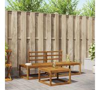 Outdoor Sofa Set 3 Pcs Solid Acacia Wood