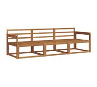 vidaXL Outdoor Sofa Set 3 pcs Natural Solid Acacia Wood