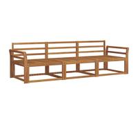 vidaXL Outdoor Sofa Set 3 pcs Natural Solid Acacia Wood