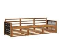 Outdoor Sofa Set 3 pcs Solid Acacia Wood Sectional Garden Furniture vidaXL