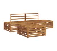 vidaXL Outdoor Sofa Set 3 Piece Natural Solid Acacia Wood
