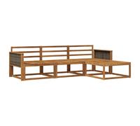 Outdoor Sectional Sofa Set 5pc Solid Acacia Wood Natural 249.5x162.5x73cm Patio