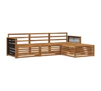 vidaXL Outdoor Sofa Set Natural 249 x 162.5 x 73 cm Solid Acacia Wood