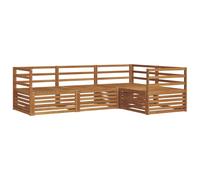 vidaXL Outdoor Sofa Set 4 pcs Natural Solid Acacia Wood