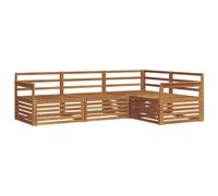 vidaXL Outdoor Sofa Set 4 pcs Natural Solid Acacia Wood
