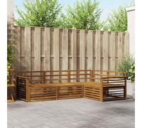 vidaXL Outdoor Sofa Set 4 pcs Natural Solid Acacia Wood