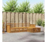 Outdoor Sofa Set 4pc Solid Acacia Wood Natural 249.5x162.5x73cm Modular PatioSet