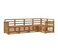 Outdoor sectional sofa set Natural solid acacia wood 63x63x73cm modular durable