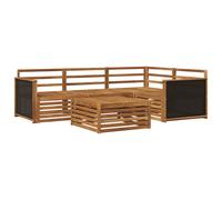vidaXL Outdoor Sofa Set 5 pcs Natural Solid Acacia Wood