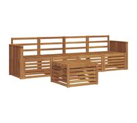 vidaXL Sofa Sets 5 pcs Natural Solid Acacia Wood