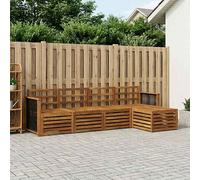 Outdoor Sofa Set 5pc Natural Acacia Modular 59x63x73cm Slatted Weatherproof New