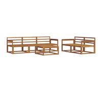 vidaXL Outdoor Sofa Set 6 pcs Natural Solid Acacia Wood