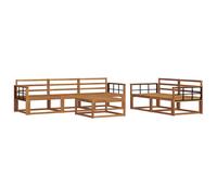 vidaXL Outdoor Sofa Set 6 pcs Natural Solid Acacia Wood