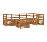 vidaXL Sofa Sets 6 pcs Natural Solid Acacia Wood