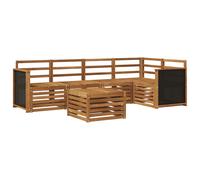Sectional Sofa Set 6 pcs Solid Acacia Wood Outdoor Garden Furniture vidaXL