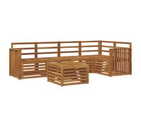 vidaXL Sofa Sets 6 pcs Natural Solid Acacia Wood