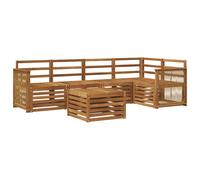 Sectional Sofa Corner Set 5pcs Natural Solid Acacia Wood Modular Lounge Outdoor