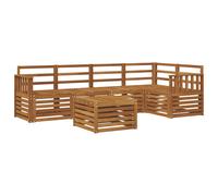 vidaXL Sofa Sets 6 pcs Natural Solid Acacia Wood