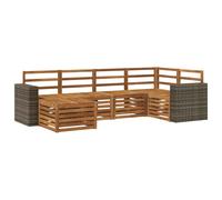 Outdoor Sofa Set 6 pcs Polyester Sectional Garden Furniture Modern vidaXL