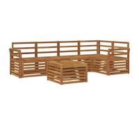 vidaXL Sofa Sets 6 pcs Natural Solid Acacia Wood