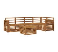 vidaXL Sofa Sets 6 pcs Natural Solid Acacia Wood