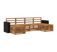 vidaXL Sofa Sets 6 pcs Natural Solid Acacia Wood