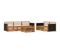 vidaXL Outdoor Sofa Set 6 pcs Natural