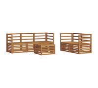 Outdoor Sofa Set 6 pcs Solid Acacia Wood Sectional Garden Furniture vidaXL