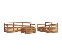 vidaXL Outdoor Sofa Set 6 pcs Natural