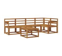 Outdoor Sofa Set 6 pcs Solid Acacia Wood Sectional Garden Furniture vidaXL