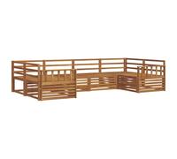 Outdoor Sofa Set 6 pcs Solid Acacia Wood Sectional Garden Furniture vidaXL