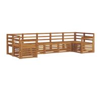 vidaXL Sofa Sets 7 pcs Natural Solid Acacia Wood