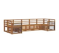 vidaXL Sofa Sets 7 pcs Natural Solid Acacia Wood