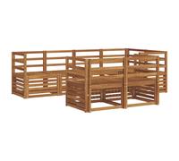 vidaXL Sofa Sets 7 pcs Natural Solid Acacia Wood