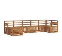 Outdoor Sofa Set Solid Acacia Wood Natural 304x126.5x73cm Slatted. Weatherproof