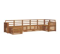 Outdoor Sofa Set Solid Acacia Wood Natural 304x126.5x73cm Slatted. Weatherproof