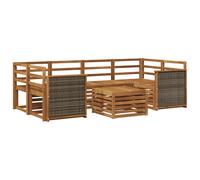 Outdoor Sofa Set 7 pcs Solid Acacia Wood Sectional Garden Furniture vidaXL