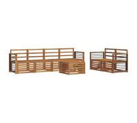 Outdoor Sofa Set 7 pcs Solid Acacia Wood Sectional Garden Furniture vidaXL