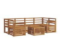 Outdoor Sofa Set 7 pcs Solid Acacia Wood Sectional Garden Furniture vidaXL