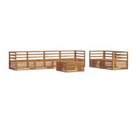Outdoor Sofa Set 7 pcs Solid Acacia Wood Sectional Garden Furniture vidaXL